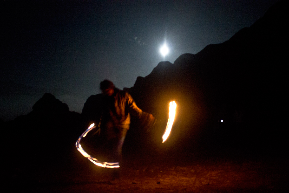 dancing, fire, moon, moonlight, peru